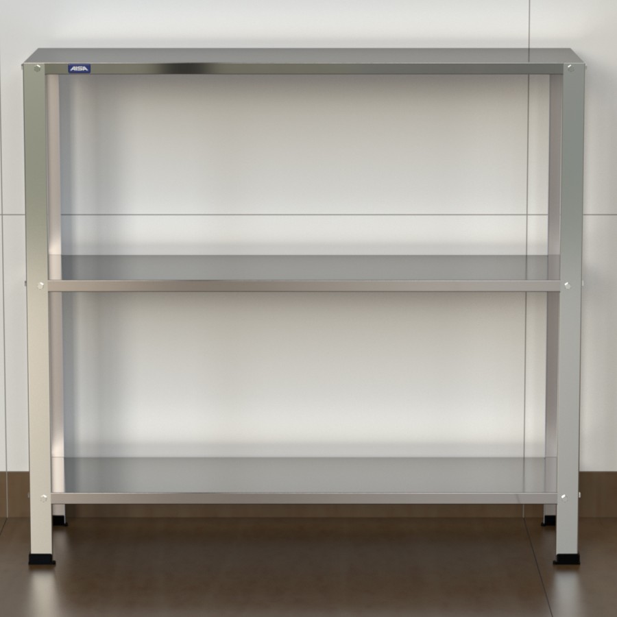 Estante Armário Prateleira Inox 3 Bandejas 300 X 1000 Aisa